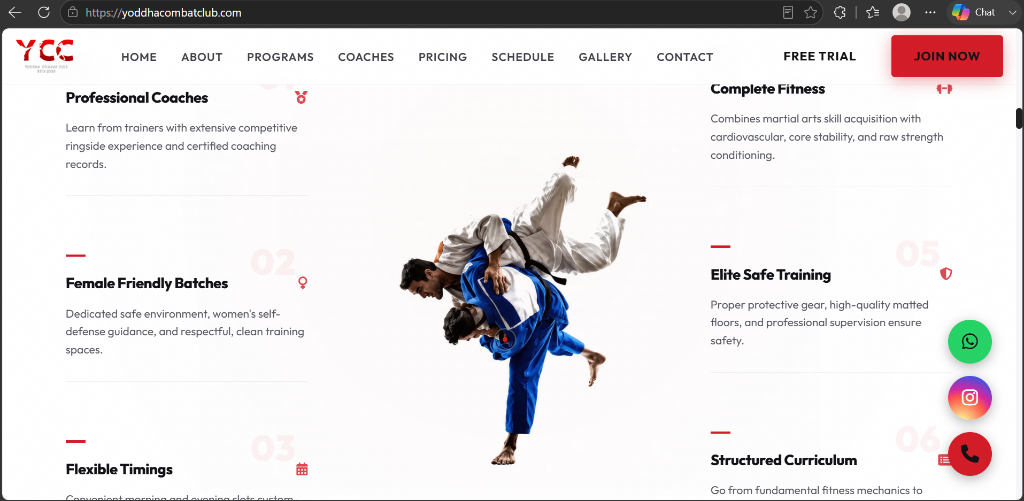 Yoddha Combat Club training and academy experience